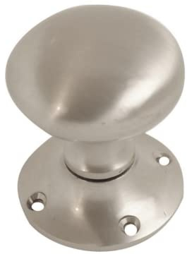 VIBE Rim Knob Set on Satin Nickel Door Handle Knob on Satin Nickel for Internal Doors