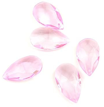 Prismen & Kaleidoskope 22mm-76mm rosa Kristallprisma DIY Anhänger Optik-Kits für den naturwissenschaftlichen Unterri (Color : 38mm 10pcs)