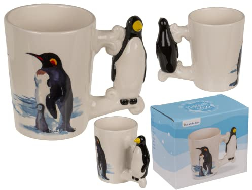 Out of the blue Taza, pingüino, 11 x 8,5 cm, 300 ml, en caja de regalo