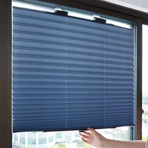 KGUDYS Rollos mit saugnäpfen,Sonnenschutz Rollo,temporäre sichtschutz-rollos,Portable Window Cover Curtain,Haus/büro/Auto,plissee-rollos,bohrfreie Montage,46x120cm/18x47in
