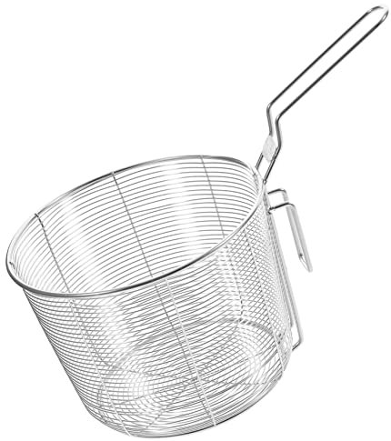 UPKOCH Edelstahl Küchensieb Mit Haken Nudel-abgusskorb Für Frittieren Kochen Und Servieren Lebensmittelechtes Material Rostfrei Für Gemüse Fleisch Frittiergerichte
