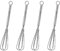 4 Stück Mini Schneebesen Set Klein Rührbesen Ballonschneebesen Mini Quirl Küche Rührblitz Edelstahl Kugelschneebesen mit Griff für Mischen Schlagen Aufschäumen Rühren