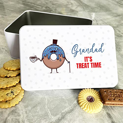 Father's Day Gift for Dad, Grandad, and Step Dad - Rectangle Biscuit Tin - Cracker Tin Presents for Dad - Airtight Biscuit Container for Cookies, Cake, Sweets, and Treats - Good Gifts for Dads