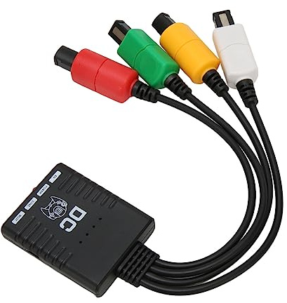 DC Dreamcast Bluetooth Wireless Handle Converter Controller Adapter, con Indicador LED, Simple Plug and Play, 4 Player Bluetooth Controller Converter para Sega Dreamcast