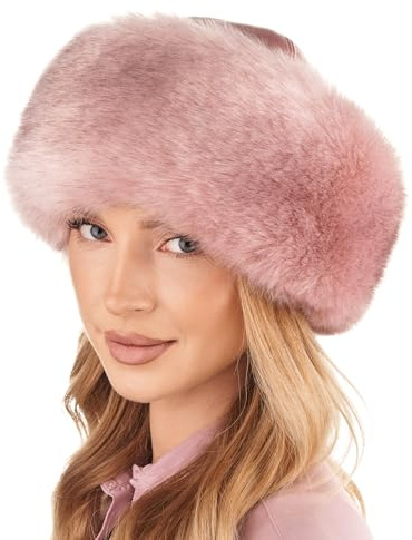 Futrzane Siberian Mütze mit Fellrand - Fellmütze Damen - Pelz und Leder Hut