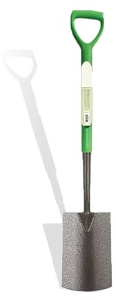 Heavy duty Ergonomic Carbon Steel Garden Spade, Outdoor Digging Spade for Planting, Gardening With D Shaped Handle - 7.5 x 19.5 x 92cm
