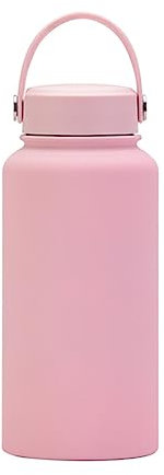 susiodeu Isolierflasche Wasserflasche Feine Verarbeitung Kompakte Größe Edelstahl Outdoor Supplies Mehrfarbiger Flüssigkeitsbehälter, Hell Pink, 650ml