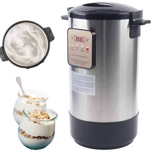 Kurapaz Machine de Fermentation Commerciale 18 L avec écran LCD – Température et contrôle du Temps réglables – Machine à Yaourt électrique en Acier Inoxydable