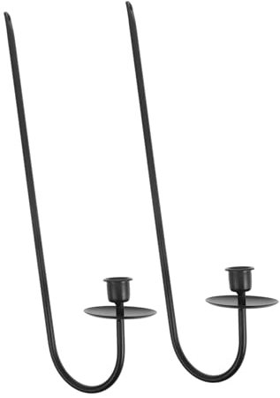 Cabilock 2piezas Candelabros de Pared Modernos de Metal Vintage Apliques para Velas Decoración de Pared para Chimenea de Granja para Bodas y Eventos
