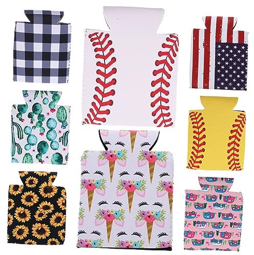 Alipis Funda De Neopreno Para Latas De Cerveza 330ml Aislante Color 8 Piezas Diseño Ligero Adecuado Para Fiestas y Picnics