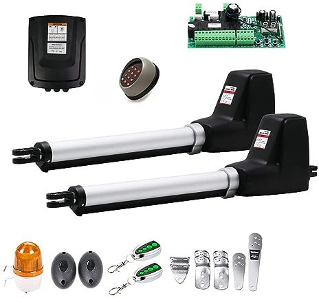 Ouvre-portail électrique coulissant robuste à double battant, kit d'ouverture de portail électrique à double battant, moteur de portail automatique, kit de quincaillerie complet pour portail battant