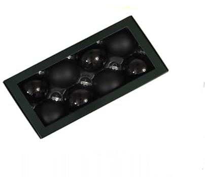 8 STK Weihnachtskugeln Glas schwarz 8cm groß o614 Christbaumkugeln XL Kugel Set 80mm Christbaumschmuck Weihnachtskugel Christbaumschmuck Glaskugeln DIY Baumschuck
