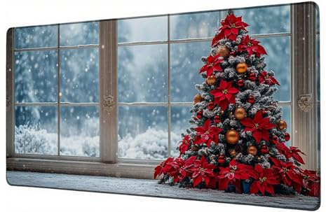 XXL Mouse Mat Red Gaming Mouse Pad 39.4x19.7 inch Large Desk Mat Tree Desk Accessories Mousepad Computer Accessories Office Product Improved Precision and Speed Mousemat, for Home Office Gaming D-284