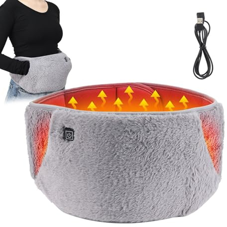 Wärmegürtel Rücken, Heizkissen Kabellos Heizgürtel Menstruations Bauchwärmer Elektrischer Wärmegürtel mit 3 Heizstufen zur Schmerzlinderung Geschenke für Mütter, Frauen, Mama (A)