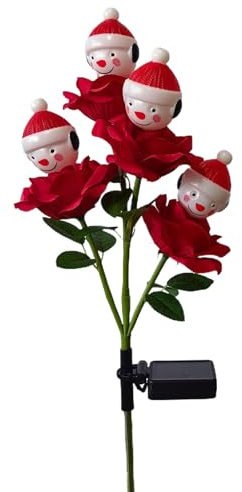 Solar Powered Christmas Decorations for Garden, Weather Resistant, Pink Outdoor Decorations – for Garden, Backyard, Patio, Lawn, Path, Landscape, Party, Flowerbed, Int
