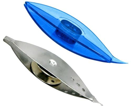 Healeved Lot de 2 Navettes de Tissage en Plastique Transparent et Métal Outil de Tricot à Double Extrémité pour Artisanat Couture et Bricolage Accessoire Léger et Compact Adapté au