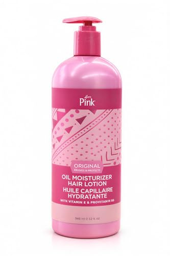 Pink Oil Moisturizer Hair Lotion 32oz / 946ml Deep Moisturizing Hair Lotion for Dry & Damaged Hair – Adds Shine, Softness & Manageability, For Natural, Relaxed & Braid