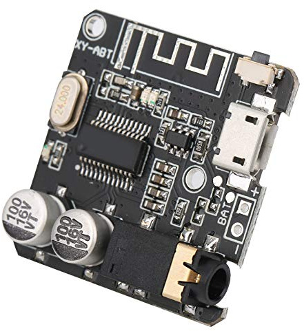 Walfront Placa Receptora de Audio Estéreo Bluetooth 5.0 Receptor de Audio de 5v Módulo Bluetooth Compatible con Unidad Flash USB para Jugar