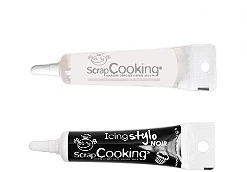 Colle alimentaire en tube + Stylo de glaçage noir
