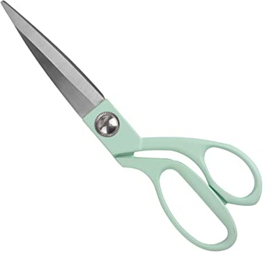 Creechwa Ciseaux de bureau de 20,3 cm pour tissu papier, lame en acier inoxydable, très résistants, pour droitiers et gauchers, ciseaux multi-usages, violet (vert)