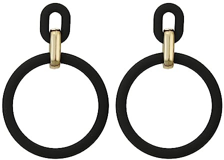 SIXDUTON Neon Creolen für Damen, Acryl Ohrringe Retro 80er 90er Jahre, Übertriebene Creolen für Kostüm Party Halloween, Accessoires Schmuck Zubehör (Schwarz)