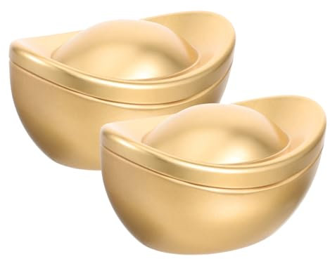 IMIKEYA 2stücke Metall Dekor Simulationsbarren Mit Klappdeckel Als Bonbonschachtel Für Zuhause Und Kleine Aufbewahrungsbox Für Schlüsselanhänger Und Usb-sticks