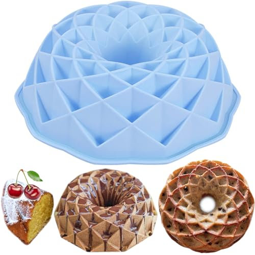 Yueser Stampo Chiffon Cake, 23cm Stampi in Silicone per Dolci Stampo per Chiffon Cake Stampo Torta Stampo in Silicone per Dolci Stampo Silicone Torta Stampi per Dolci Stampo Ciambella Ciambellone