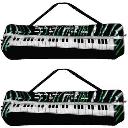 Nereds 2pcs Inflatable Musical Keyboard PVC Electronic Keyboard Toy Electric Blow up Keyboard Piano Funny Inflation Props for 80s 90s Party Music Theme Party Photo Booth Prop Stage Props