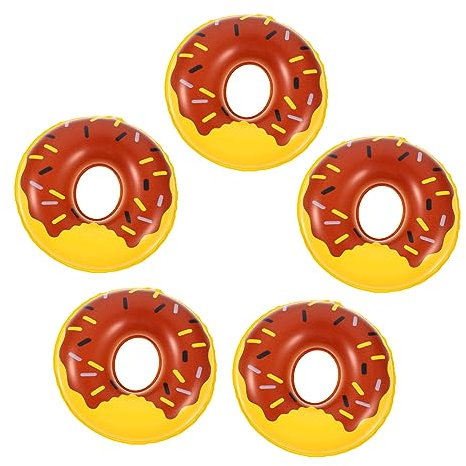 PHENOFICE 10stücke Miniatur Schwimmreifen Teiliges Badespielzeug Für Miniaturlandschaften Und Puppenhäuser Dekorative Ring-Accessoires Schokoladenfarbe Für Kreative DIY-projekte