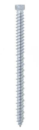 Bricoleva.it Lot de 100 Vis d'Ancre Directe Pour Béton, Murales Sans Cheville, Empreinte Torx. Turbo Pour Ciment - TC Tête Cylindrique, 7,5 x 80 mm