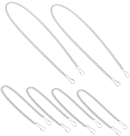 HOMSFOU 6pièces Lot de Chaînes pour Suspension Affiches Et Plantes avec Connecteurs Faciles à Installer Design Élégant pour Décoration Intérieure Et Création De Bijoux