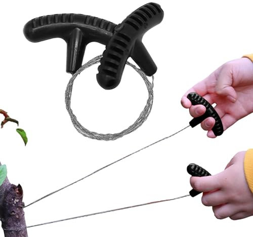 Cable Sierra - Cortador De Cuerda De Supervivencia, Bolsillo Exterior Llevaba La Sierra | Saw De Cuerdas De Corte De Tubos Y Madera Resistentes, Manual De Senderismo Portátil Sierra De Mano Para Caza