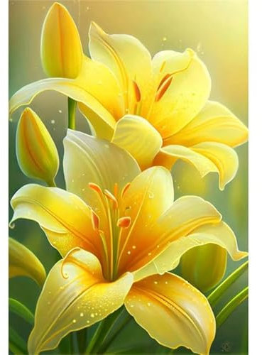 Puzzles 1000 Teile, Gelbe Lilie Puzzle für Erwachsene,75x50cm Puzzle Lernspiel Herausforderung Spielzeug 1000 Teile Puzzles für Erwachsene Kinder