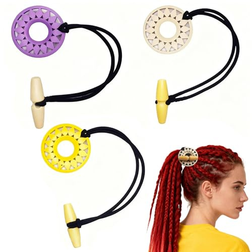 3 Pcs Elastic Dreadlock Hair Tie Dreadlock Accessories extra long Elastic Hair Tie for Men and Women Ponytail Holders Loc hair ties for Long Dreads Braids Thick Curly Hair (Light)