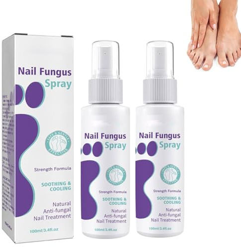 100ML Spray per la riparazione di funghi delle unghie,Spray antifungino del piede,trattamento extra forte, trattamento funghi per unghie dei piedi (2 pezzo)