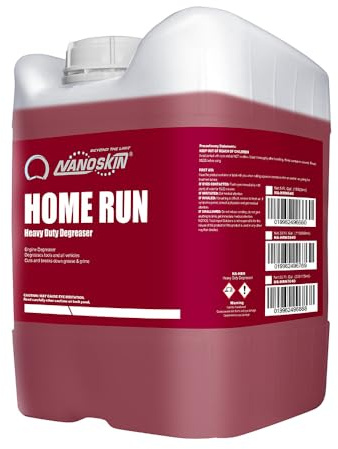 Nanoskin Home Run Heavy Duty Industrial Degreaser 5 Gallons – Removes Oil, Grease & Soil on Appliance, Grill, Stovetop, Concrete, Tool, Engine, Fiberglass, Aluminum, Stainless Steel & Kitchen Surface