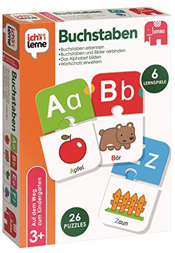 Jumbo Spiele Ich lerne Buchstaben - Lernspiele ab 3 Jahren - Buchstaben Spiel Kindergarten