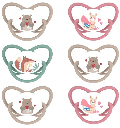 NIP Spar-Set Silikon Schnuller My Butterfly 6er Pack, Größe 2 (5-18 Monate) extra flaches und weiches Saugteil aus Silikon