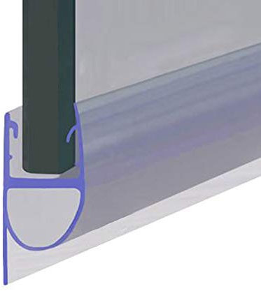 Shower or Bath Screen Door Seal | Fits 8, 9 or 10mm Glass | Round Bubble with Soft Straight Fin, Seals Gaps of Up to 15mm | 80cm, 90cm, 140cm or 2m Long | SEAL048 (200cm)
