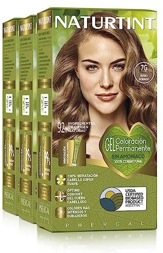 Naturtint Biobased | Haarfarbe Oohne Ammoniak | 7G Goldene Blondine | Hoher Anteil an natürlichen Inhaltsstoffen | 3er Pack | 510 ml