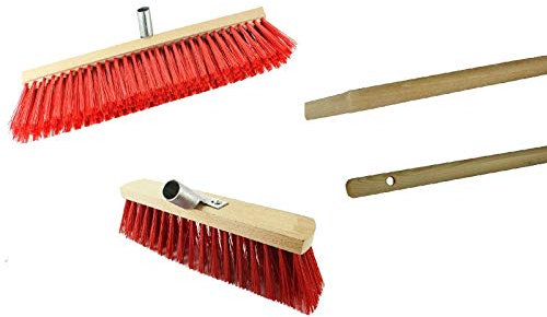 MKK - Scopa industriale da strada, con manico in legno, 80 cm