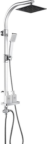 meihe Système de douche,Colonne de Douche Thermostatique,Mitigeur Stable Pomme Pluie Douchette Confortable, 2 Fonctions avec Thermostat,20 * 47 * 106cm