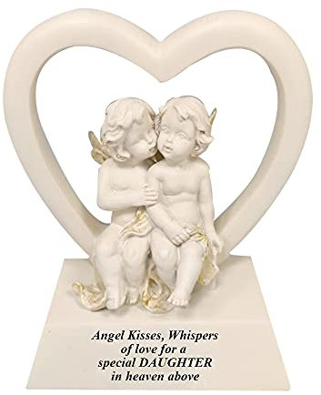 Heart-Shaped Memorial Grave Ornaments/Plaques with Cherubs - Personalised Garden/Grave Decoration Gifts, Engraved with Remembrance Quotes in Loving Memory of your Special Ones (Someone Special)