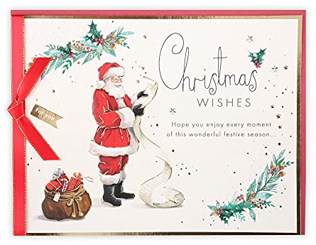 Clintons: Traditioneller Weihnachtsmann mit Liste.
