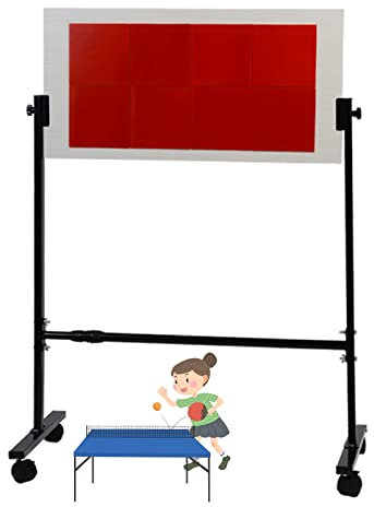 Bordtennis återboundbräda Gym Bordtennis Rebound Board Rebounder, Inomhus Utomhus Golvstativ Pingpong Return Board, Enstaka Självstudieträningsutrustning (Color : Red)