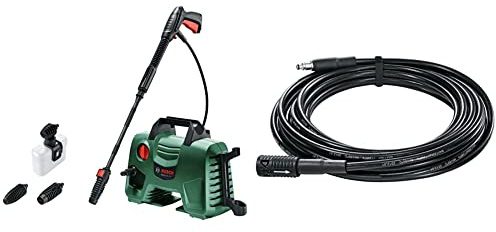 Bosch 06008A7F70 EasyAquatak 110 High Pressure Washer, Green, 37.5 cm*40.0 cm*20.0 cm & Bosch F016800361 6m Extension Hose
