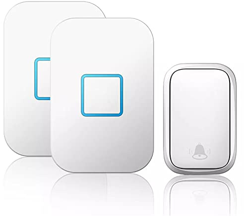 TriLine Self-Powered Wireless Doorbell, Waterproof Cordless Chime, No Battery Required Door Bell Kit with 150M Range LED Indicators, 500 ft Remote 5 Volume Levels 60 Melodies