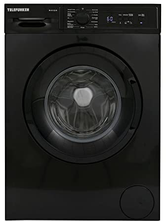 Telefunken W-01-52-B Waschmaschine (5 kg / 1000 U/Min) mit Mengenautomatik und Überlaufschutz / 15 Programme/Startzeitvorwahl/schwarz