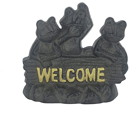 Türstopper aus Gusseisen, Frosch, niedliches Tier, dekorativ, Vintage, rustikaler Türstopper, Frosch-Statue, schwerer Türkeil, stoppt Ihr Schlafzimmer, Bad, Home Office und Außentüren