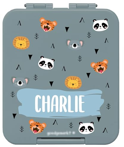 EASY2NAME - Bento-Style Personalised Children’s Lunch Box. Water-Resistant, Dishwasher and Microwave Safe. Design with Name & Pattern.